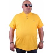 Resim Starbattal Büyük Beden Likralı Klasik Polo Tişört 11500 Sarı Sarı Çok Renkli 