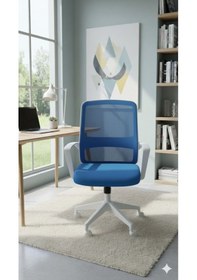 Resim Clk Home Çalışma Sandalyesi Ofis Koltuğu Mavi 