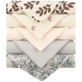 Resim Prosperlink 5'li Yumuşak Emici Gazlı Bebek Havlusu - Banyo Ve Besleme İçin Gümüş 