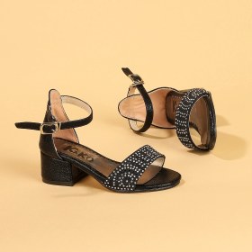Resim Kiko Kids Kiko 765 Çatlak Günlük Kız Çocuk 3 cm Topuk Sandalet Ayakkabı Siyah 