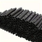 Resim 240 adet Siyah 2:1 İç Çap 3mm Uzunluk 30mm Su Geçirmez İzolasyon Sıkıştırma Isı Büzülme Tek Duvar Tüpü Büzülme Tüpü Seti Torbalı 
