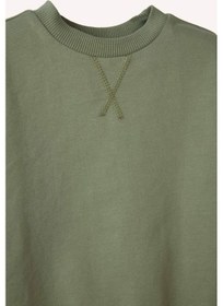 Resim Defacto Erkek Bebek Bisiklet Yaka Basic Düz Sweatshirt A7343a526spkh434 Haki-kh434 