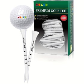 Resim 120/150 Adet Dayanıklı Ahşap Golf Tee'leri - Sahada Sabit Tee Yüksekliği ve Artırılmış Doğruluk için İdeal 