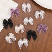 Resim 20 Mini Saten Kurdele - Çok Renkli Seçenekler: Beyaz, Siyah, Mor, Bej | Tırnak Sanatı, Saç Aksesuarları, DIY El İşleri & Hediye Paketleme İçin Mükemmel | Polyester Malzeme, Tüysüz, Şık Tasarım 