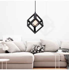 Resim Cup Tekli Sarkıt Siyah Modern Retro Sarkıt Mutfak Salon Sarkıt Avize 