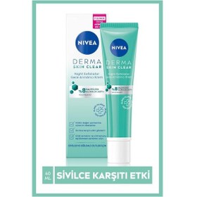 Resim Nivea Derma Skin Clear Night Exfoliator Gece Kremi 40 ML 