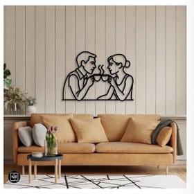 Resim Loveline Kahveli Aşk Dekoratif Metal Duvar Tablosu 