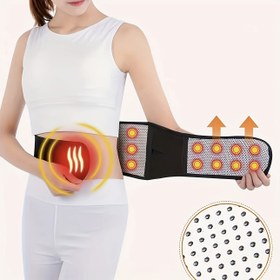 Resim 1 adet Ayarlanabilir & Nefes Alabilir Siyah Termal Sırt Desteği Bel Bandı, Cırt Cırt Kapatma - Yıkanabilir Polyester, Günlük Konfor & Mevsimlik Sıcaklık için Mükemmel, Paskalya, Şükran Günü, Noel, İşçi Bayramı için İdeal 