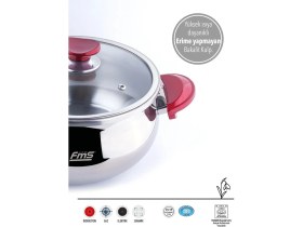 Resim Fms Venüs 5+7lt Güveç Ikiz Düdüklü Kırmızı 