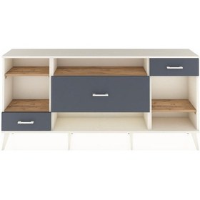 Resim Arges Konsol 4 Raflı 3 Çekmeceli 176x30x83 Aytaşı-çam/antrasit Çam/antrasit 