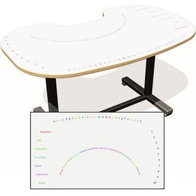 Resim Silinebilir Eğitici Model Fasülye Masa Beyaz 