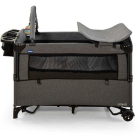 Resim Mcn Ultima Anne Yanı Park Yatak Sallanır Cibinlikli Oyun Parkı Beşik 70X110 Cm - Pudra 