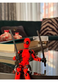 Resim Dummy Deadpool Eklemleri Hareketli 14 Cm Mini Figür Deadpool 