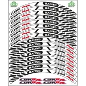 Resim Honda Beyaz Reflektör Baskı Cbr Uyumlu 1 Set Jant Şeridi 