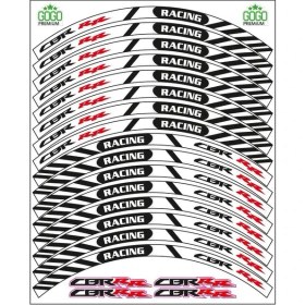 Resim Honda Beyaz Reflektör Baskı Cbr Uyumlu 1 Set Jant Şeridi 
