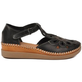 Resim Pierre Cardin Siyah Cırtlı Hafif Kadın Günlük Sandalet Pc-54518 Z 
