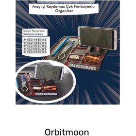 Resim Yeni Seri Kaydırmaz Numaratör Çizdirmez Çok Fonksiyonlu Araç Içi Torpido Telefon Tutucu 