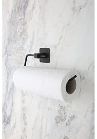 Resim Banyo Yapışkanlı Siyah Kare Açık Solo Havluluk Havlu Askısı Siyah 