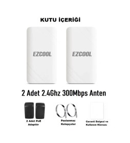 Resim Ezcool Ez-w240an Dış Ortam 2.4ghz 300mbps 1km Access Point 