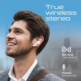 Resim Promate Freepods-3 Tws Bluetooth Kablosuz Kulaklık, 4 Gürültü Önleyici Mikrofon, Dokunmatik Kontrol, Enc Kulaklık 