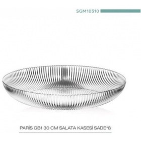 Resim Sigma Paris Yuvarlak Cam Salata Kasesi 30 Cm Şeffaf 