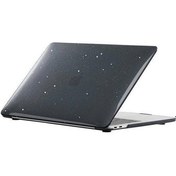 Resim Macbook Pro 16.2 2021 A2485 M1 Max Işlemcili Kılıf Parlak Şeffaf Simli Hardcase Kapak 