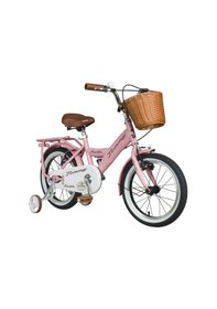 Resim Tommybike Latte Sepetli, Elcikli 16 Jant Çocuk Bisikleti, 4-6 Yaş Çocuk Bisikleti Pembe 