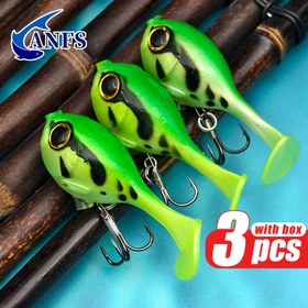 Resim 3 adet Yumuşak Yem ile Üçlu saç tokası - Gerçekçi Tasarım Yapay Yem, Balıkçılar için Harika Bir Balıkçılık Hediyesi 