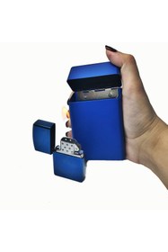 Resim Arda-Han Ticaret Metal Slim Kısa Sigara Kutusu Zippo Modeli Çakmak Set 