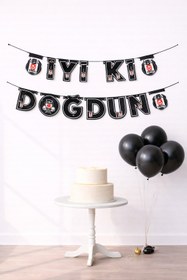 Resim Beşiktaş İyi Ki Doğdun Karton Flama (#FL019) 