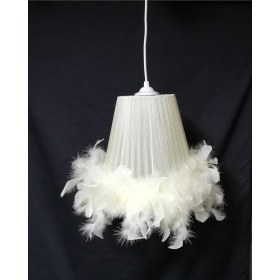 Resim Teknotrust Krem Tüylü Avize Çocuk Odası Bebek Odası Yatak Odası Avizesi 