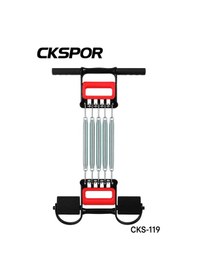 Resim El Ayak Göğüs Yayı 5 Çelik Yaylı Çok Fonksiyonlu Fitness Ve Evde Spor Egzersiz Aleti 