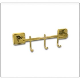 Resim İsaoğlu Yapı Gold Bornozluk Gold Üçlü Kanca Askılık Komple Pirinç Paslanmaz Gold Banyo Seti Gold 