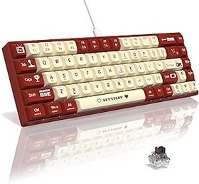 Resim AJAZZ AK680 65% Kablolu Hotswap Mekanik Oyun Klavyesi,68 Tuşlu Taşınabilir Anti-Ghosting Klavye,Gökkuşağı Arkadan Aydınlatmalı Programlanabilir,EVA Sandviç,Ergonomik,Kahverengi Anahtar-Kırmızı 