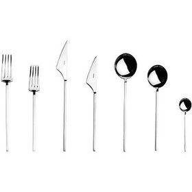 Resim Jumbo 9100 12 Kişilik 84 Parça Çatal Kaşık Bıçak Takımı Çelik 