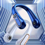 Resim Taşınabilir USB Boyun Fanı - Giyilebilir, Şarj Edilebilir, 360 ° Esnek Soğutma, Sessiz Çalışma, Güçlü Rüzgar - Açık Hava, Öğrenci/Doğum Günü Hediyeleri İçin Uygun. 