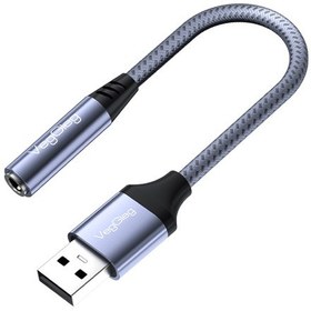 Resim Veggieg Usb-a To 3.5mm Jack Aux Mikrofon Destekli Dac Chip Hifi Ses Kartı 