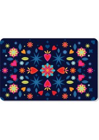 Resim Dijital Baskılı Hoş Geldiniz Yazılır Desenli Dekoratif Dış Kapı Önü Ve Iç Mekan Paspası Yıkanabilir Bordo 