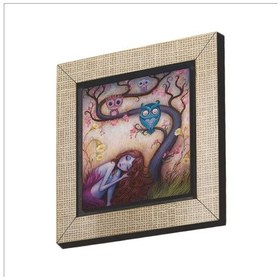 Resim Baykuşlar Ve Kız Baskılı Mdf Magnetkrg-165 