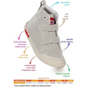 Resim Kiko Kids Garf Günlük Cırtlı Erkek Çocuk Bot Ayakkabı Gri Gri 