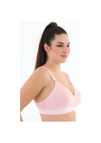 Resim Seboteks Telsiz Kapsız Lastikli Pamuklu Penye Toparlayıcı Minimizer Sütyen 1010 Pembe 