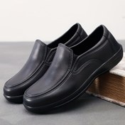 Resim Erkek Slip-On Casual & İş Ayakkabıları - Tüm Mevsim EVA Yumuşak Taban, Yuvarlak Burun, Düz Renk, Hafif ve Rahat Casual Kıyafet için, Çok Yönlü Elbise Ayakkabıları | Slipon Tasarımı | Esnek Ayakkabı 