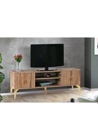 Resim Bera Ceviz - Gold Duygu Tv Sehpası Ceviz 