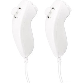 Resim Tenfowee Nintendo Wii/wii U İçin 2'li Kablolu Nunchuk Kumanda, Hızlandırıcı İle Sağ-sol El Uyumlu, Doğal Hareket Kontrolü Oyun Kolu Seti 