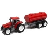 Resim Erzi Oyuncak Traktör Römork Seti Renkli Plastikten 3 Lü Tarım Set 20 cm Boyutunda 