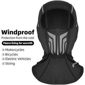 Resim My Topped Rockbros Outdoor Yumuşak Rüzgar Geçirmez Balaklava - Kış Aktiviteleri İçin Mükemmel Koruma Siyah Siyah 