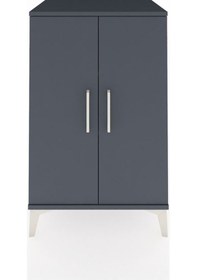 Resim Hyperion Komodin 2 Raflı 2 Kapaklı 60x44x96 Antrasit-antrasit Antrasit 