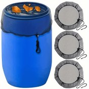 Resim 1 adet Ayarlanabilir Ağ Yağmur Fıçısı Kapağı İpli - Mavi Katlanabilir Yaprak & Çöp Filtresi, Dış Mekan Yağmur Su Toplama, Bahçe & Bahçe Kullanımı, Yağmur Toplayıcı 