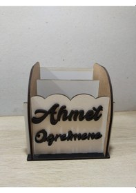Resim Kalemlik 2 Adet Renkli Kişiye Özel İsim Yazılı 3 Mm Mdf 