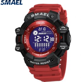Resim Hanyang Kırmızı Smael Erkek Saat Askeri Suya Dayanıklı Spor Izle LED Dijital Bilek Kronometre Erkek 8050 Relogio Masculino Saatler (Yurt Dışından) 